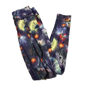 Fantasy & Fable Nightmare Before Christmas Jack & Sally Halloween OS Leggings